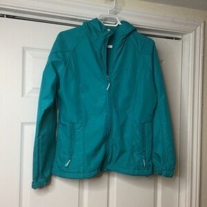 Tattoo girls Blue teal outerwear jacket